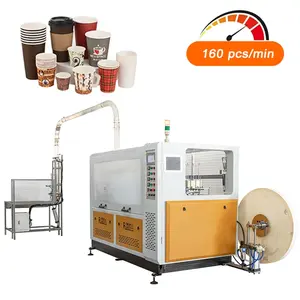 Hochgeschwindigkeits-Produktions linie Industrie Pappbecher form maschine 130-150 Tasse/min Ultraschall Automatische Pappbecher herstellungs maschine