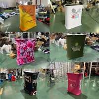 Comptoir pliable rectangulaire HLY de haute qualité pour salon professionnel, table de stand pop-up avec éclairage LED (cadre uniquement)