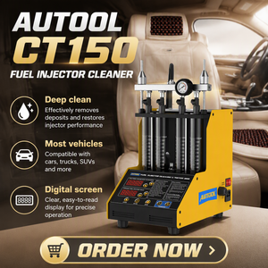 เครื่องวิเคราะห์เครื่องยนต์ 4 สูบ รุ่นใหม่ล่าสุด <span class=keywords><strong>Autool</strong></span> <span class=keywords><strong>CT150</strong></span> พร้อมเครื่องทดสอบทำความสะอาดด้วยคลื่นอัลตราโซนิก แผงควบคุมภาษาอังกฤษ 220V/110V - Product Image 2