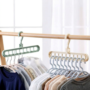Magic Detachable Flexible Adjustable 9-Slot Injection-Molded Plastic Multifunction Saving Bathroom/<b>Wardrobe</b> Storage Tools - Product Image 1