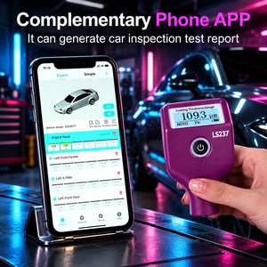 Medidor de Espesor de Pintura Digital Portátil LS237 con Batería Recargable para Pruebas de Superficies Metálicas Automotrices - Product Image 4
