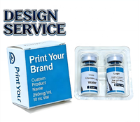 Étiquettes personnalisées pour peptides avec logo pour flacons de 2 ml/3 ml/10 ml, étiquette d'emballage, plateau et boîte, prêtes à être expédiées, livraison rapide