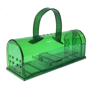 塑料人道捕鼠笼大型自动捕鼠笼捕鼠笼绿色高敏感啮齿动物捕鼠器家庭花园