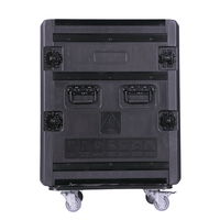 Flight case 12U pour amplificateur 19 pouces, flight case professionnel pour équipement audio DJ avec roulettes