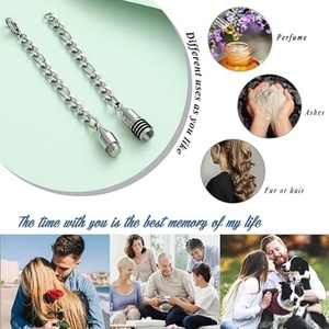 Bracciale Urna Commemorativa <span class=keywords><strong>per</strong></span> Animali Domestici in Acciaio Inossidabile, Cilindro Portaceneri <span class=keywords><strong>per</strong></span> Gatti e <span class=keywords><strong>Cani</strong></span> - Product Image 5