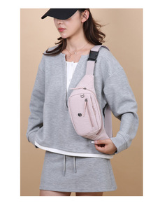 Unisex New Nylon Zipper Waist Bag <b>Small</b> Crossbody Sports Riding <b>Chest</b> Single-Shoulder Lightweight Fanny Pack Custom Logo - Product Image 6
