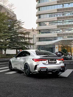 Kit carrosserie en fibre de carbone sèche pour BMW Série 4 G22 G430i SQ : Lame avant, diffuseur, spoiler, jupes latérales