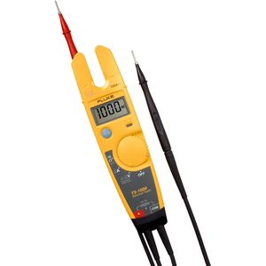 Comprobador Eléctrico Fluke T5-1000, 1000V CA/CC, Voltaje, Corriente, Continuidad, Diseño de Mandíbula Abierta para Pruebas de Energía Eléctrica - Product Image 1