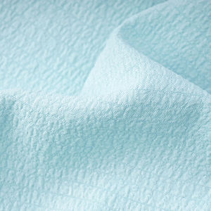 कस्टम डिजाइन 97% पॉलिएस्टर 3% स्पैन्डेक्स 3 डी जाली जैक्वार्ड फूल ठोस रंग शिफॉन बुलबुला क्रेप स्कर्ट के लिए कपड़े - Product Image 4