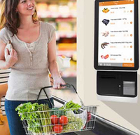 Terminal Punto de Venta TC TOUCH K12 de 15.6 Pulgadas con Sistema Android/Windows, Kiosco de Autoservicio con Escáner, Impresora y Soporte de Pared para Restaurantes y Comercios Minoristas