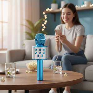 Myrva Rechargeable <b>Microphone</b> Bluetooth <b>Wireless</b> <b>Karaoke</b> Audio Recording Metal Plastic - Product Image 3