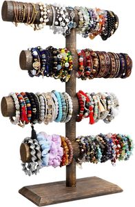Présentoir en bois à 2 niveaux pour bijoux, bracelets et montres, support de rangement en bois pour bijoux, vente en gros d'usine - Product Image 6