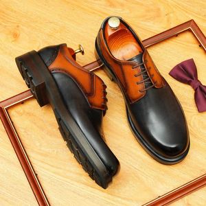 Botas Chelsea de Cuero Genuino para Hombre, Hechas a Mano, con Forro de Gamuza, Altura al Tobillo, con Parches, Cordones, Suela de Goma, Ligeras y Transpirables - Product Image 4