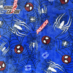 Kingcason Lightweight Comfort Highly Praised Silky Soft Cool Printed <strong>Spiderman</strong> Flannel Fleece Fabric for Peru Boys Garment - Product Image 2