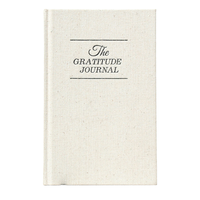 Cuaderno de Gratitud Diario Original con Cubierta de Tela Cosida, 100 Hojas, SYC, Felicidad, Mindfulness, Reflexión, A5