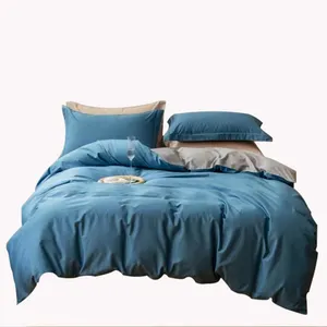 Luxury organic Cotton 300 Thread Count Duvet Cover Bedding Sateen Fabric Bed Pillowcases Quilt Cover set