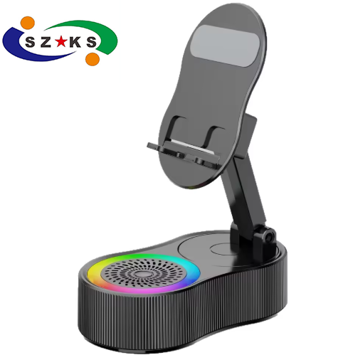 Upgraded Three-in-One Wireless Induction Mobile Phone Bracket Audio Rechargeable Desktop Speaker Portable Speakers