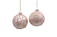 Handgemaakte antieke imitatie glazen kerstboom scène hanger 8cm voor decoratie glasambachten