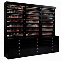Meuble mural en bois sur mesure Solon pour vernis à ongles, présentoir de vernis pour spa