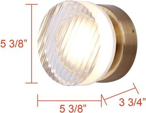 Modern Simple Aluminum Acrylic LED <b>Wall</b> Lamp 3500K Warm White High CRI 90 for Home Office Indoor <b>Lighting</b> - Product Image 2