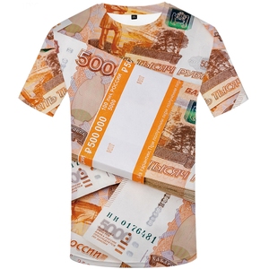 T-shirt à manches courtes en tricot durable pour homme, imprimé animal, style PUNK, Harajuku, imprimé 3D, en <span class=keywords><strong>roubles</strong></span> russes - Product Image 3