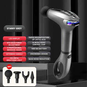 Nouvelles tendances sans fil détachable poignée étendue masseur de dos Percussion Vibration Muscle Relax Fascia pistolet de Massage - Product Image 4
