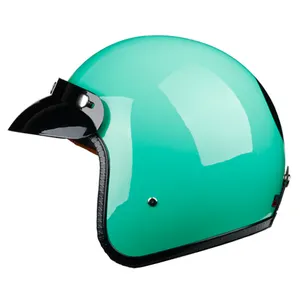 摩托车头盔玻璃纤维3/4开脸半头盔Ece批准
