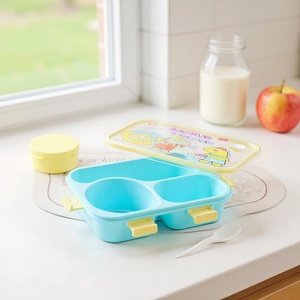 Lonchera <span class=keywords><strong>de</strong></span> Plástico <span class=keywords><strong>de</strong></span> Dibujos Animados <span class=keywords><strong>de</strong></span> 900 ml para Niños, Lonchera Bento Económica Libre <span class=keywords><strong>de</strong></span> BPA con Cubiertos, Lonchera Portátil para <span class=keywords><strong>Microondas</strong></span> para la Escuela - Product Image 6