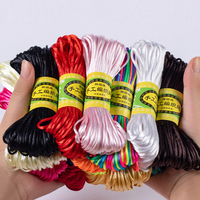Nein. 5 Chinesische Knoten-Kordeln 20m Polyester Geflochtenes Seil Handgemachte DIY-Materialien Makramee-Schnur Satin-Rattail-Kordel Shamballa Heimtextilien
