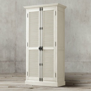 <span class=keywords><strong>Armario</strong></span> de roble vintage estilo rústico americano con persianas blancas, <span class=keywords><strong>armario</strong></span> para ropa, mueble de almacenamiento, mueble para dormitorio - Product Image 6