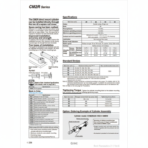 Cilindro de aire SMC Pneumatics, producto de cilindro de alta calidad - Product Image 1