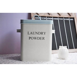 Factory Wholesales Customized Household Laundry Washing Powder Metal Storage Tin Box