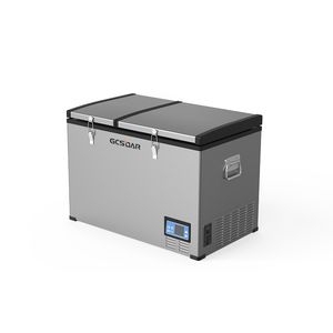 Nevera portátil GCSOAR de 60L con energía solar para acampar al aire libre con pantalla digital y mesa plegable - Product Image 5