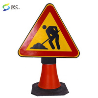 Portable pliable clignotant réfléchissant avertissement de sécurité rappel de danger Construction de route Plasticade panneaux d'affichage de panneau de trafic