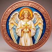Pièce de monnaie en cuivre pur 999 de 1 oz, Série Jésus, Croix, Énergie Ange-Diable, Haute Relief, Couleur UV 3D, Édition de collection