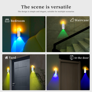Dual-Head <b>Motion</b> <b>Sensor</b> Wall <b>Light</b> 670nm Red Night <b>Light</b> for Sleeping 1W <b>LED</b> for Nursery, Baby, Bedroom Melatonin Friendly - Product Image 2