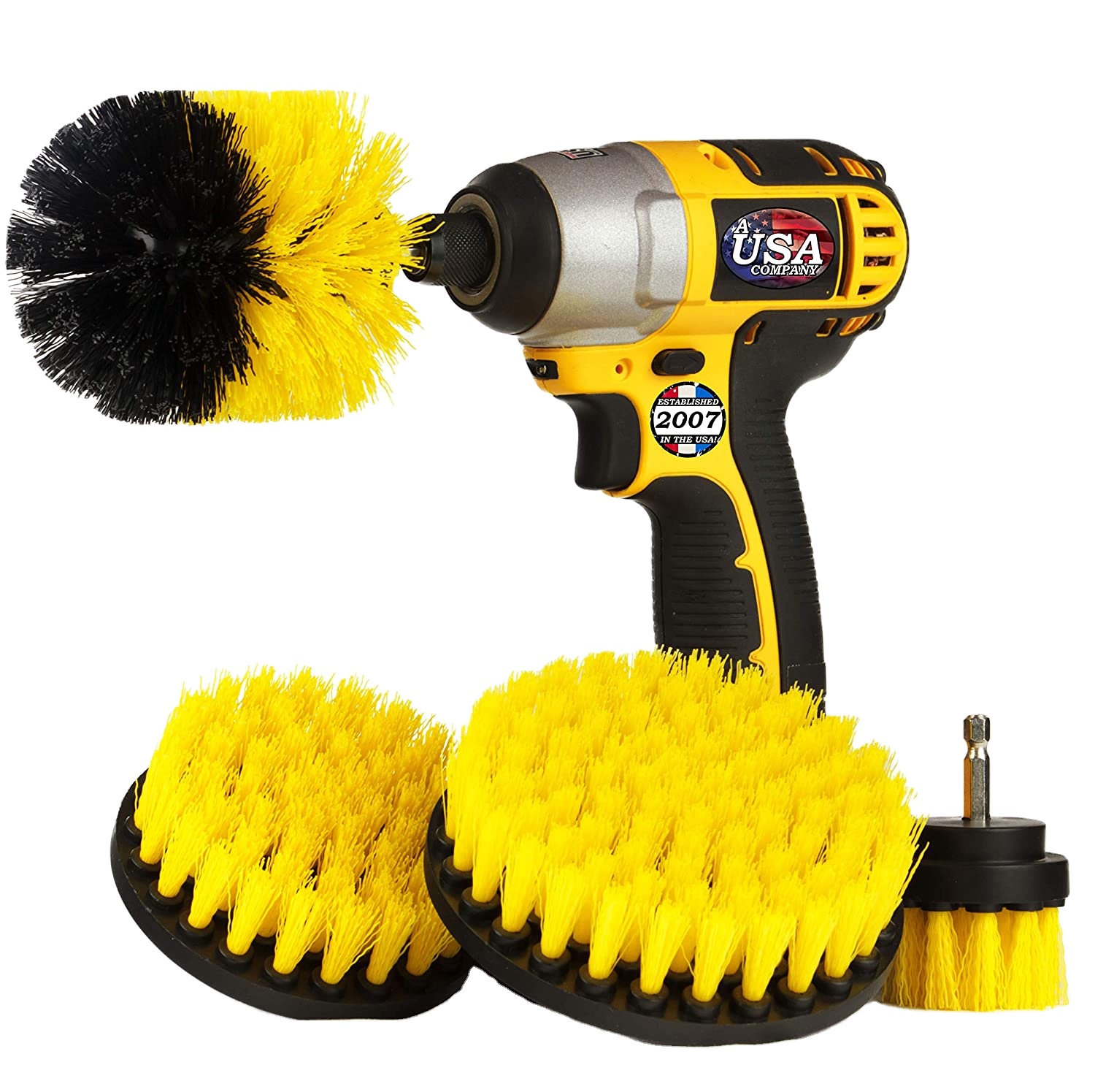 Rotating 4 Pieces Drill Power Scrubber Brush Set For Cleaning Home