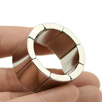 Sampel cincin Generator Neodymium Magnet roda gila busur pola blok permukaan dilapisi industri NdFeb permanen