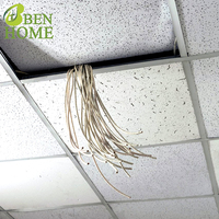 Hoja de fibra mineral de techo suspendido de proveedor de fábrica Diseño de techo tegular y falso