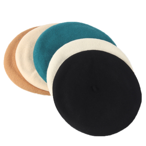 2025 Oem haute qualité Boina chapeau béret en cuir pour petite fille avec doublure en laine motif uni pour les fêtes d'hiver en plein air - Product Image 2