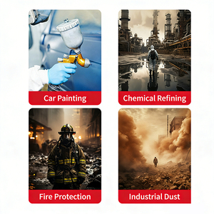 Full <strong>Gas</strong> <strong>Mask</strong>, Spray Paint, <strong>Chemical</strong> Pesticide, Fire Dust, Can Be Connected To Filter Canister, Dual-use <strong>Mask</strong> - Product Image 4