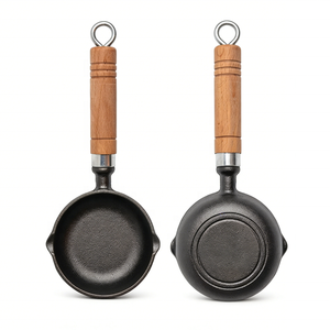 Mini-casserole <span class=keywords><strong>en</strong></span> fonte sans revêtement pour la maison et la cuisine, multifonctionnelle, pour lait, sauces et œufs, avec bec verseur pour la cuisson domestique - Product Image 1