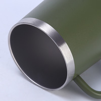 Gobelet isotherme personnalisé en acier inoxydable de 350 ml avec poignée – Tasse à bière personnalisable pour cadeaux et promotions