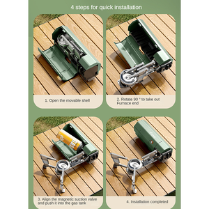 Réchaud pliant de <span class=keywords><strong>camping</strong></span>, brûleur <span class=keywords><strong>à</strong></span> <span class=keywords><strong>gaz</strong></span>, barbecue, cuisson en extérieur et en intérieur, <span class=keywords><strong>mini</strong></span> réchaud <span class=keywords><strong>à</strong></span> <span class=keywords><strong>gaz</strong></span> portable au butane avec <span class=keywords><strong>four</strong></span> - Product Image 6