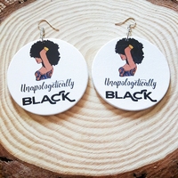 Boucles d'oreilles pendantes rondes en forme de tête d'afro-américaine pour femmes, vente en gros