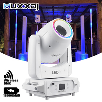 Muxxdj 100W Spot Moving Head Light sans fil DMX avec bande LED, lumières DJ pour discothèque, fête, bar, scène