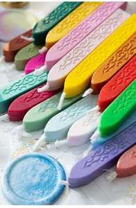 レターシール結婚式の招待状コードウィックユニークなスクールギフトパーティー用品のためのヴィンテージ42色シーリングワックススティック - Product Image 4