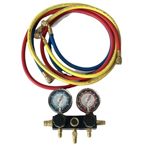 Kit de charge de climatisation personnalisé HVAC avec <span class=keywords><strong>tuyau</strong></span> anti-choc, pour la charge et l'évacuation de réfrigérant, et manomètre collecteur en laiton pour R410A - Product Image 4