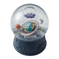 Globe à Neige Personnalisé Peint à la Main en Résine, Paillettes, Univers Spatial, Planètes, Artisanat, Cadeau pour Enfants, Décoration Maison, Vente en Gros