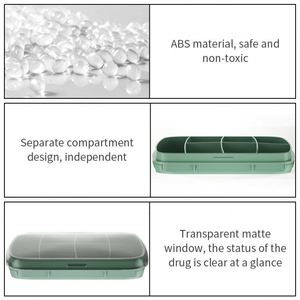 Days Morning Evening Weekly Pill Organizer Portable Travel Storage Box With <b>7</b> Grids for Pills <b>Tablets</b> Drugs Vitamins Fish Oils - Product Image 2